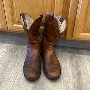 Justin cowboy/western leather brown boots men’s size 10